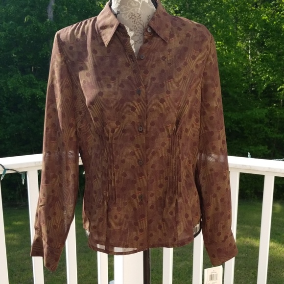 Style & Co sheer blouse - Picture 2 of 4